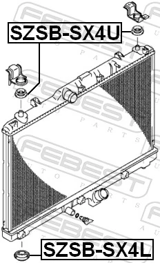 FEBEST SZSB-SX4L Mounting, radiator