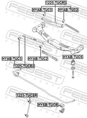 Mounting, control/trailing arm HYAB-TUC5
