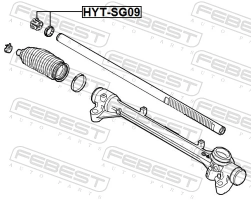 FEBEST HYT-SG09 Bush, steering shaft