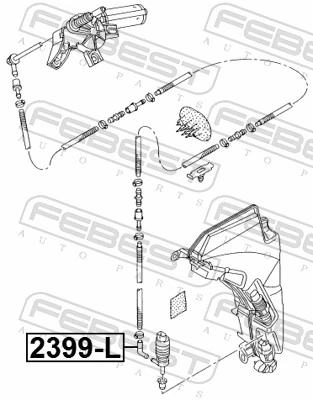 FEBEST 2399-L Connector, washer-fluid pipe