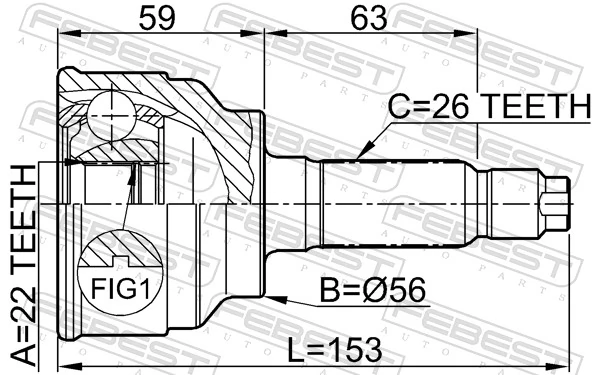 Joint Kit, drive shaft 0510-024