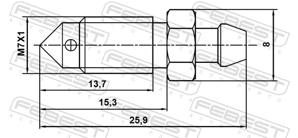Bleeder Screw/Valve, brake caliper 8870-010