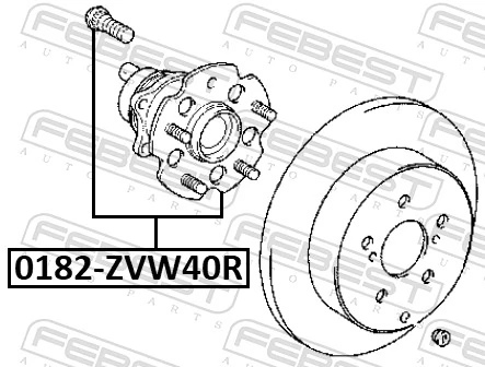 Wheel Hub 0182-ZVW40R
