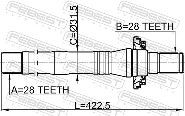 FEBEST 1212-SFCL Drive Shaft