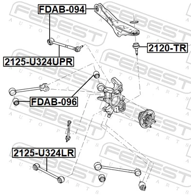 Mounting, control/trailing arm FDAB-094