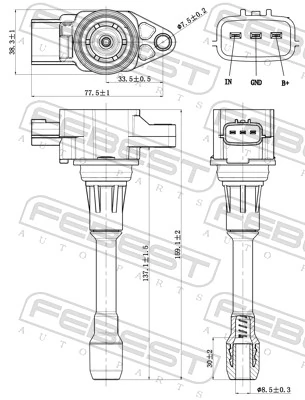 FEBEST 02640-002 Ignition Coil