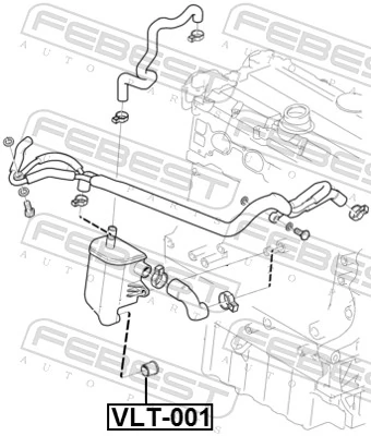 FEBEST VLT-001 Hose, crankcase ventilation