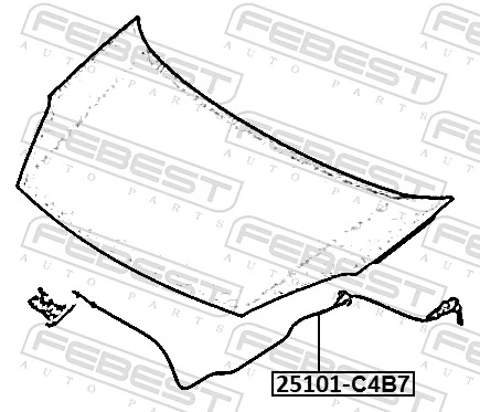 FEBEST 25101-C4B7 Bonnet Cable