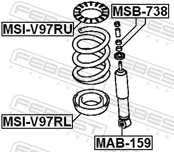 Bush, shock absorber MAB-159
