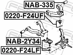 FEBEST NAB-335 Mounting, control/trailing arm