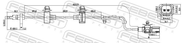 Sensor, wheel speed 03606-007