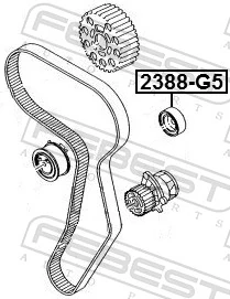 Deflection Pulley/Guide Pulley, timing belt 2388-G5