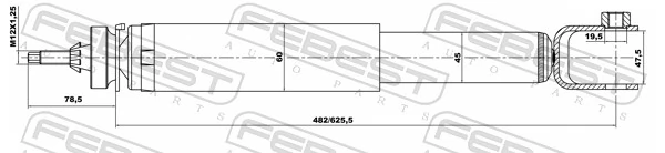 FEBEST 21110-005R Shock Absorber
