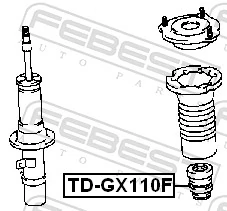 FEBEST TD-GX110F Rubber Buffer, suspension