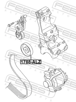 Deflection/Guide Pulley, V-ribbed belt 1788-ALZ