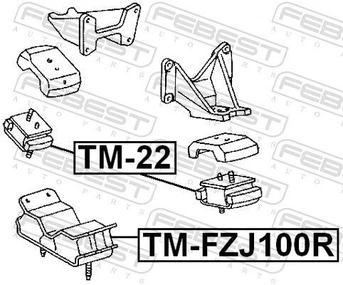 FEBEST TM-22 Mounting, engine