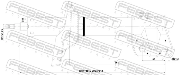 FEBEST 08110-004FL Shock Absorber