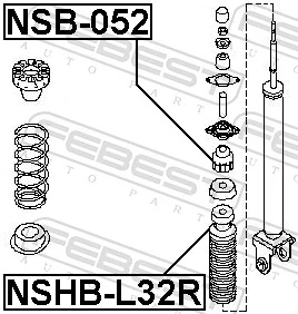 FEBEST NSHB-L32R Protective Cap/Bellow, shock absorber