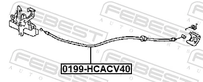 FEBEST 0199-HCASV40 Bonnet Cable
