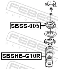 Suspension Strut Support Mount SBSS-005