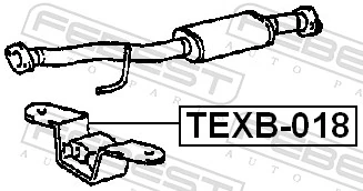 Mounting Kit, exhaust system TEXB-018