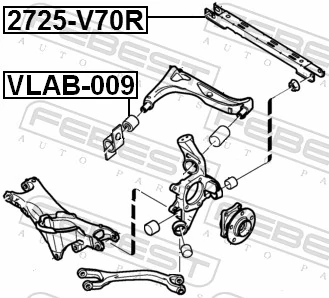Mounting, control/trailing arm VLAB-009