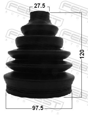 Bellow Kit, drive shaft 2717P-XC90F2