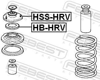 Rolling Bearing, suspension strut support mount HB-HRV