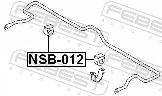 Mounting, stabiliser bar NSB-012