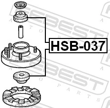 FEBEST HSB-037 Spacer Bush, shock absorber