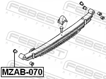 FEBEST MZAB-070 Bushing, leaf spring