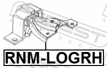 Mounting, engine RNM-LOGRH
