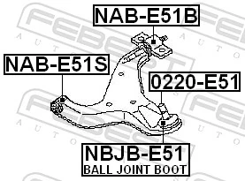 FEBEST 0220-E51 Ball Joint