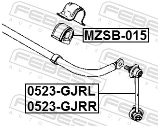 FEBEST MZSB-015 Mounting, stabiliser bar