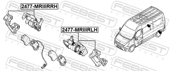 Brake Caliper 2477-MRIIIRLH