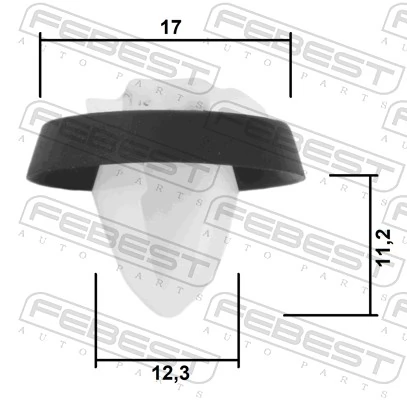 FEBEST 88570-170 Clip, trim/protection strip
