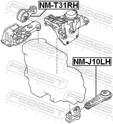 Mounting, engine NM-T31RH