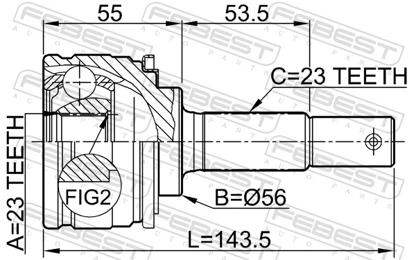Joint Kit, drive shaft 0110-003