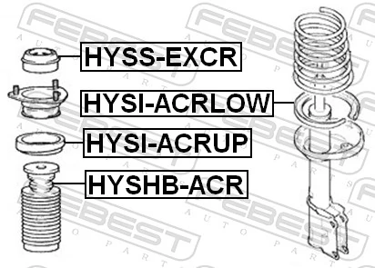 Suspension Strut Support Mount HYSS-EXCR