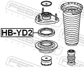 FEBEST HB-YD2 Rolling Bearing, suspension strut support mount