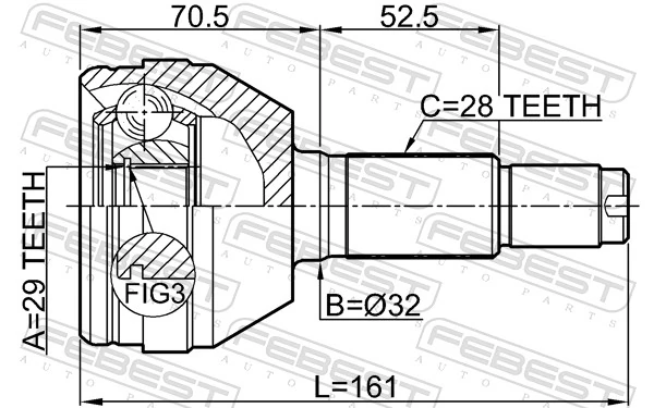 Joint Kit, drive shaft 1010-V200