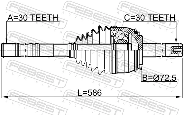 Joint Kit, drive shaft 0114-074