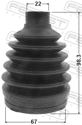 Bellow Kit, drive shaft 0417P-CWRR