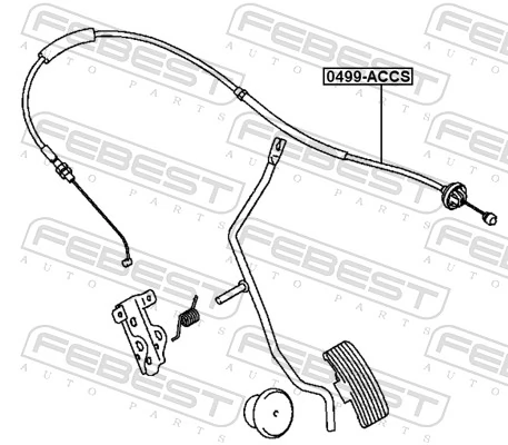 FEBEST 0499-ACCS Accelerator Cable