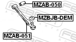 Repair kit, supporting/ball joint MZBJB-DEM