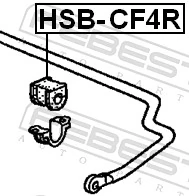 Mounting, stabiliser bar HSB-CF4R