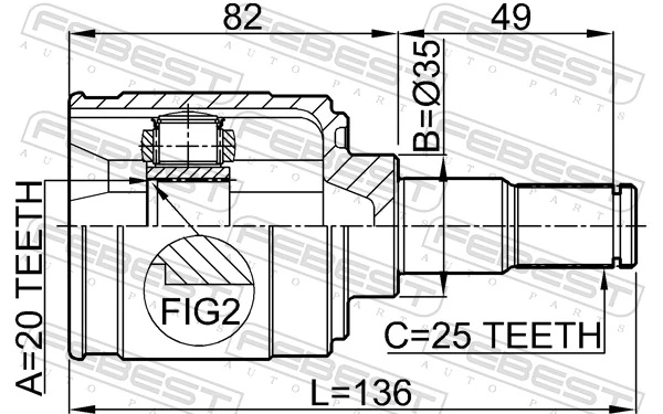 Joint Kit, drive shaft 2211-PICMT