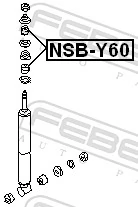 Spacer Bush, shock absorber NSB-Y60