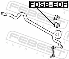 FEBEST FDSB-EDF Mounting, stabiliser bar