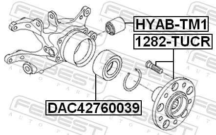 Mounting, control/trailing arm HYAB-TM1